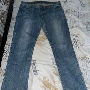 Straight-Leg Apple Bottom Blue Jeans